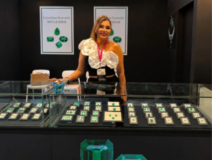 María Inés Hincapié who exports emeralds.
